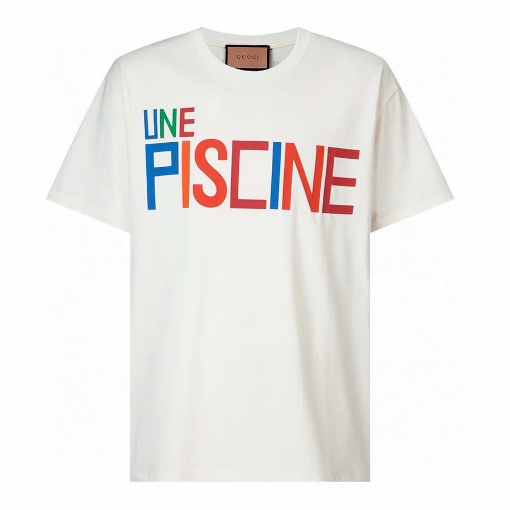GUCCI COTTON T-SHIRT UNE PISCINE GRAPHIC !!!